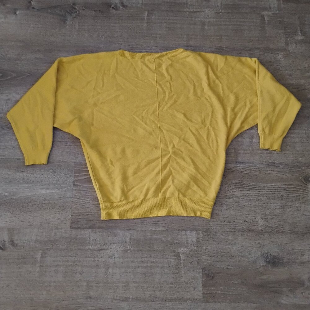 Ckikiou Yellow Batwing Sweater